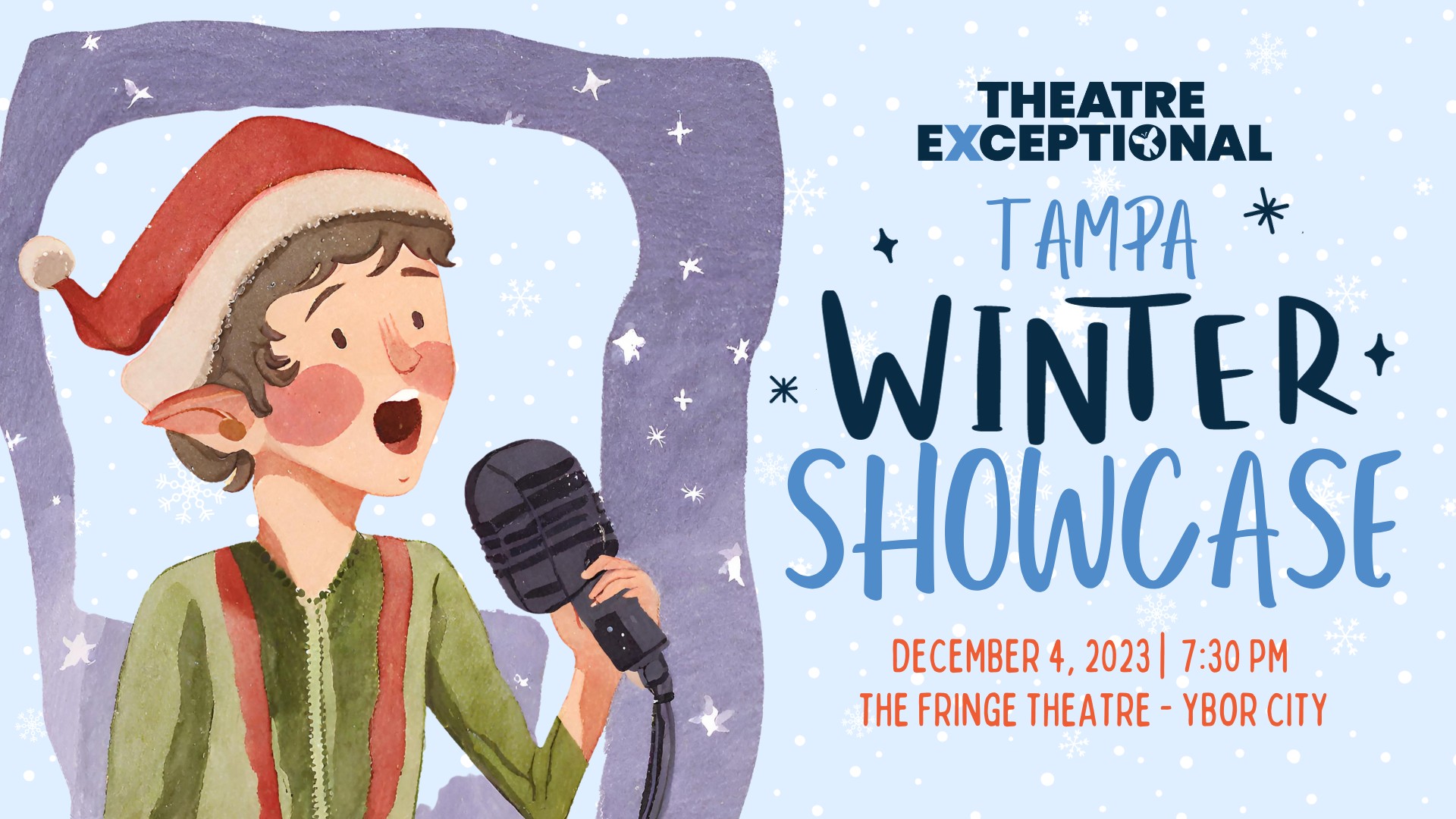 Theatre eXceptional's winter showcase poster.