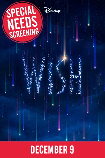 Studio Movie Grill movie poster for Wish special needs showings.
