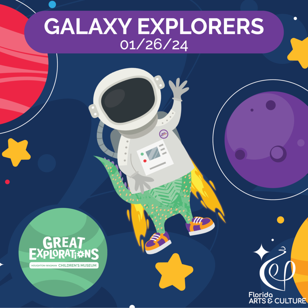 This graphic is for Galaxy Explorers Theme Day.
