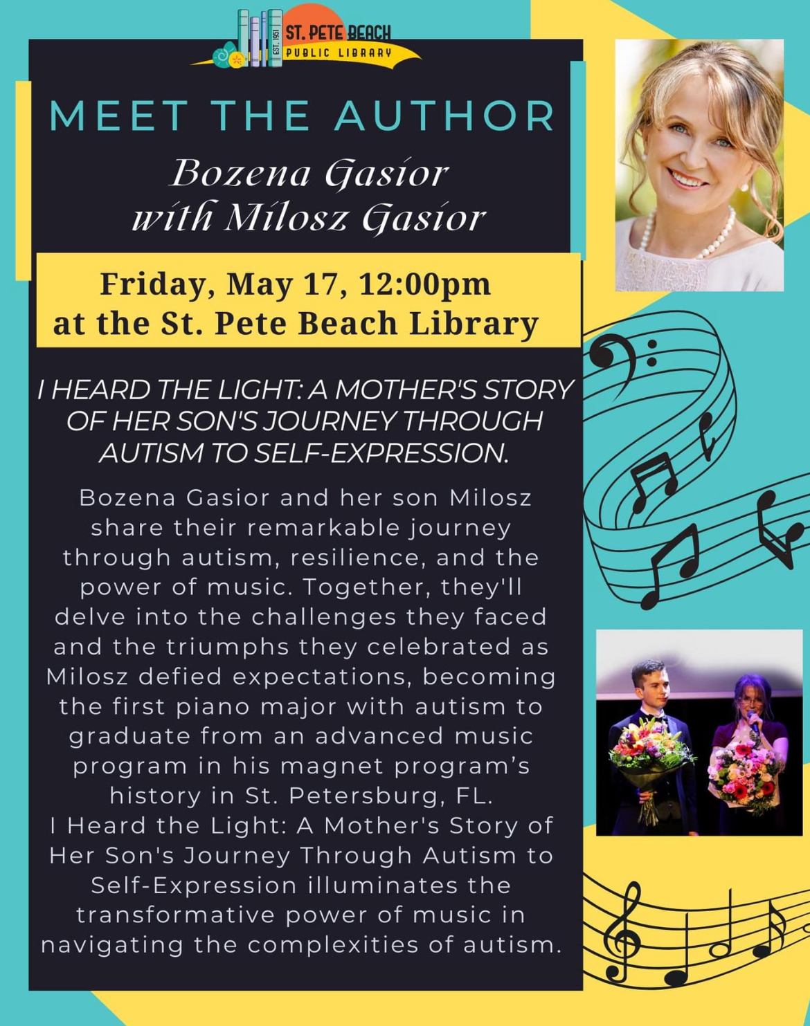 This graphic is for Bozena Gasior book reading!