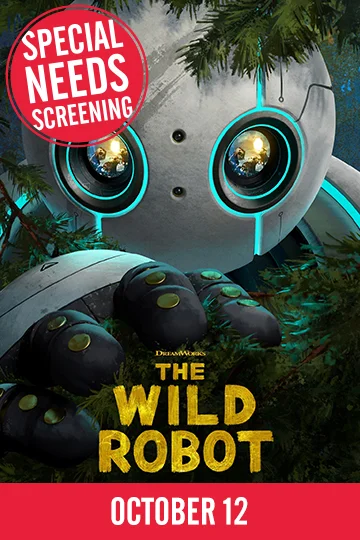 This graphic is for a free special needs screening of the Wild Robot.